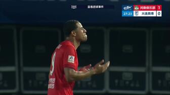 大连英博客场1-1河南升至第三 19岁杨铭锐替补救主
